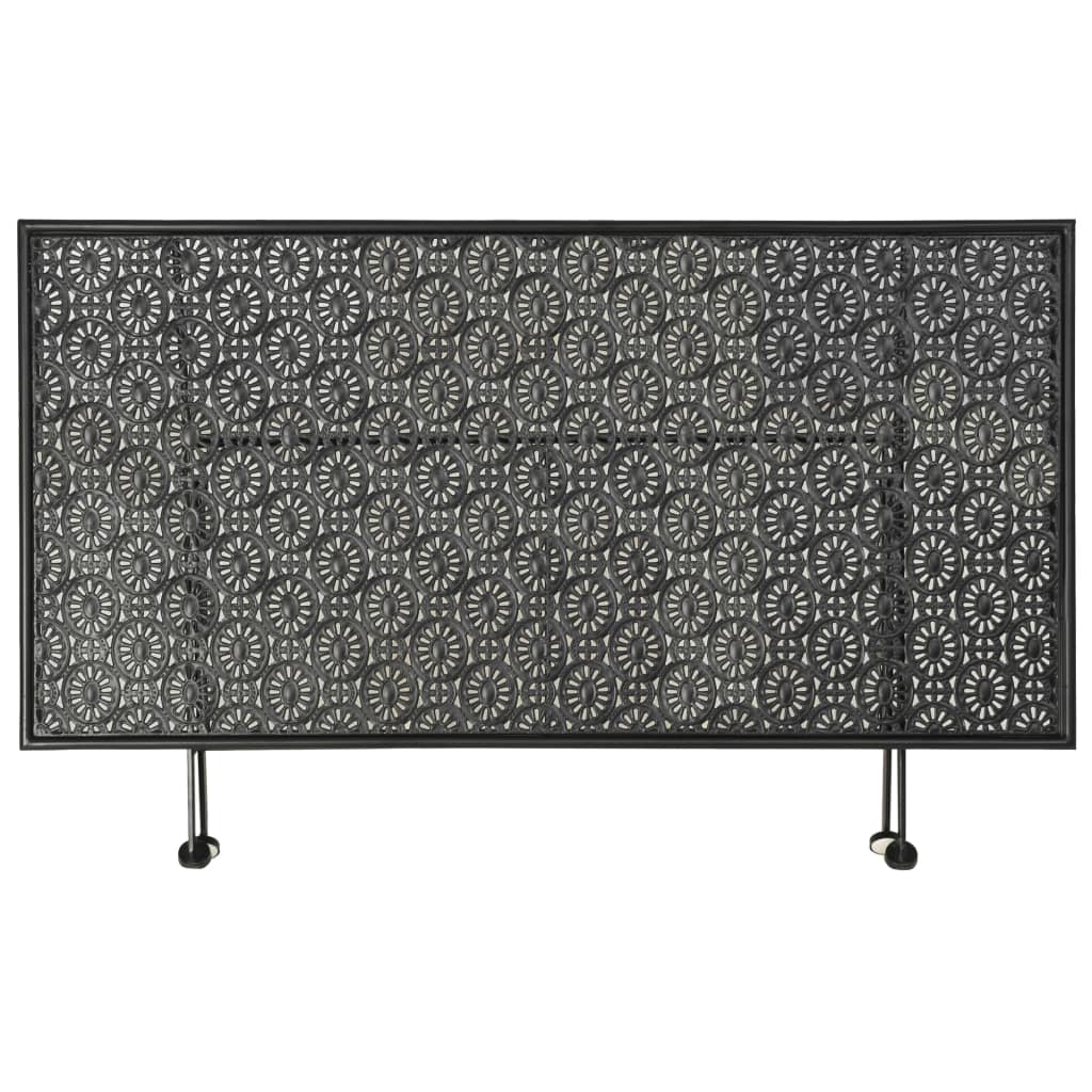 vidaXL Salontafel vintage stijl inklapbaar 100x50x45 cm metaal zwart