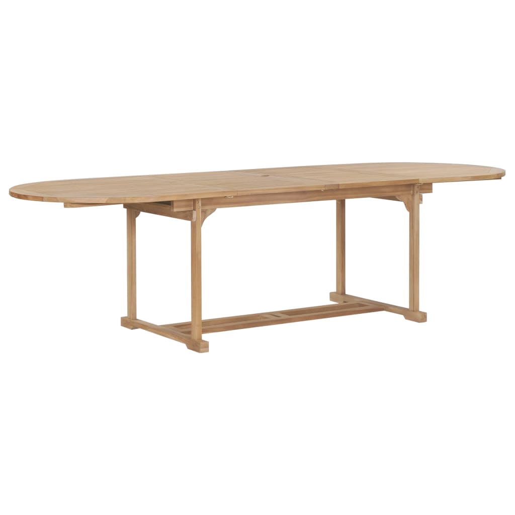 Tuintafel verlengbaar ovaal 180-280x100x75 cm massief teakhout