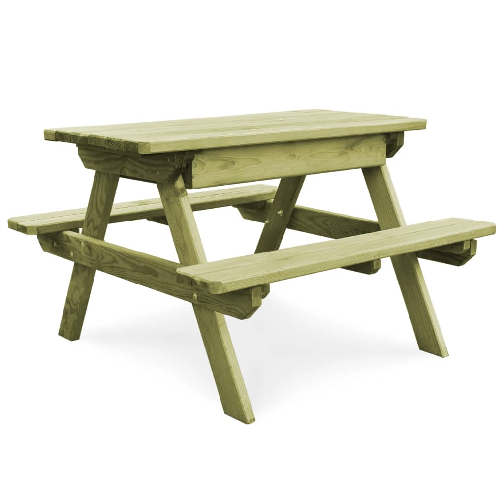 Picknicktafel met banken 90x90x58 cm geïmpregneerd grenenhout