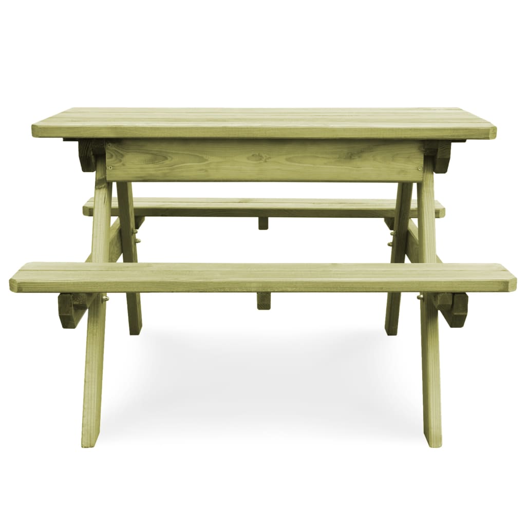 Picknicktafel met banken 90x90x58 cm geïmpregneerd grenenhout