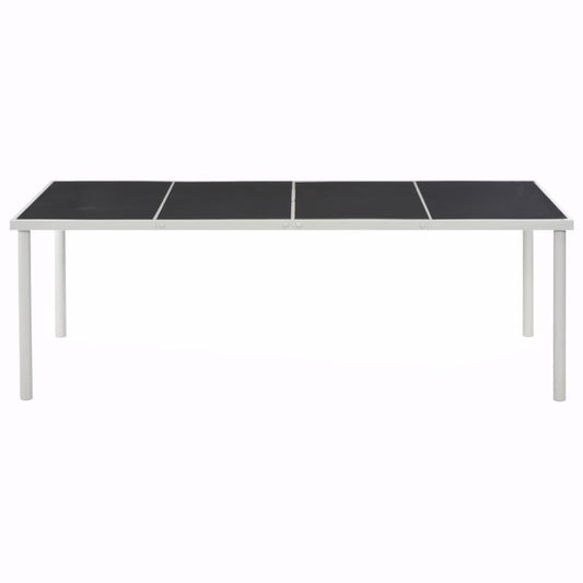 Tuintafel 220x90x74,5 cm staal zwart