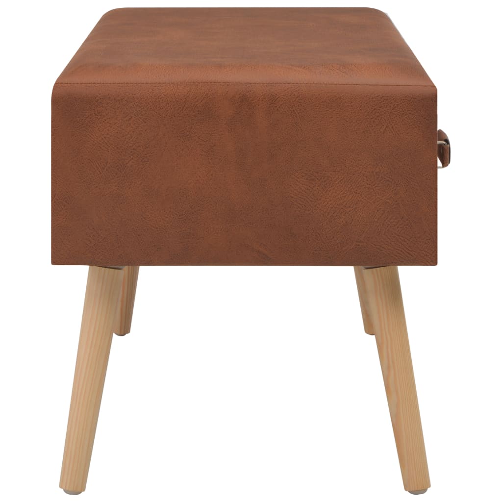 Salontafel 80x40x46 cm kunstleer bruin