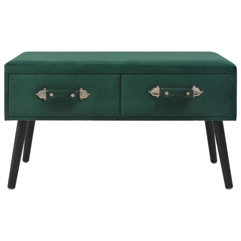 Salontafel 80x40x46 cm fluweel groen