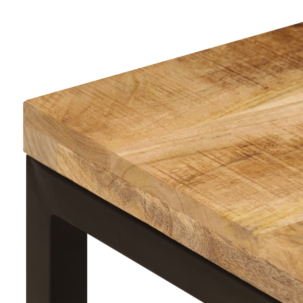 Salontafel 100x50x35 cm massief mangohout en staal