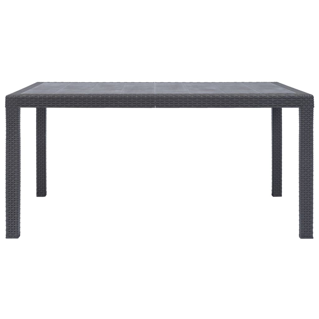 Tuintafel 150x90x72 cm rattan-look kunststof bruin