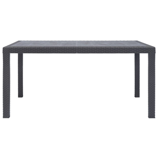 Tuintafel 150x90x72 cm rattan-look kunststof bruin