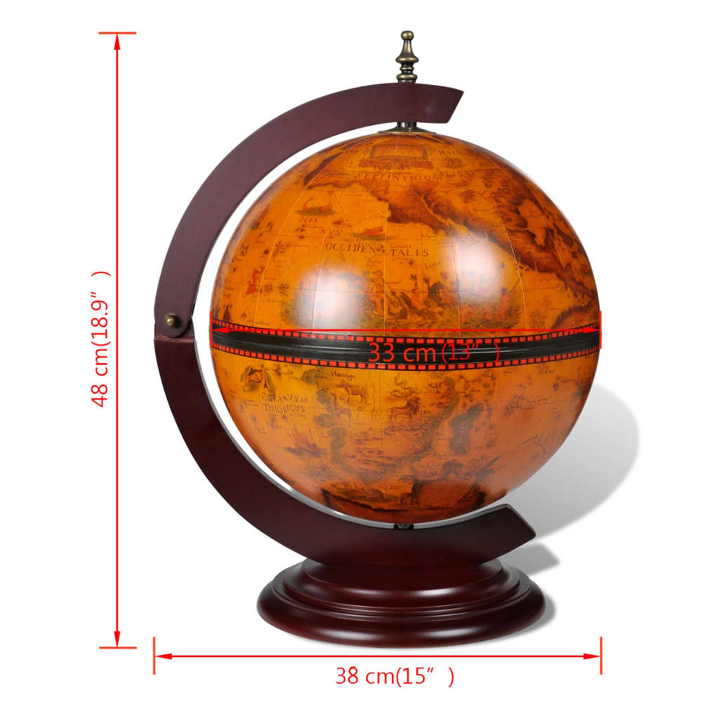 Globebar tafelmodel eucalyptushout