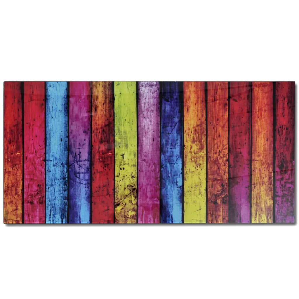 Salontafel met regenboog-print glazen tafelblad