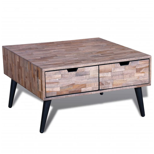 Salontafel met 4 lades gerecycled teakhout