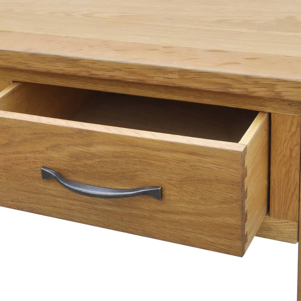 Kaptafel met krukje massief eikenhout