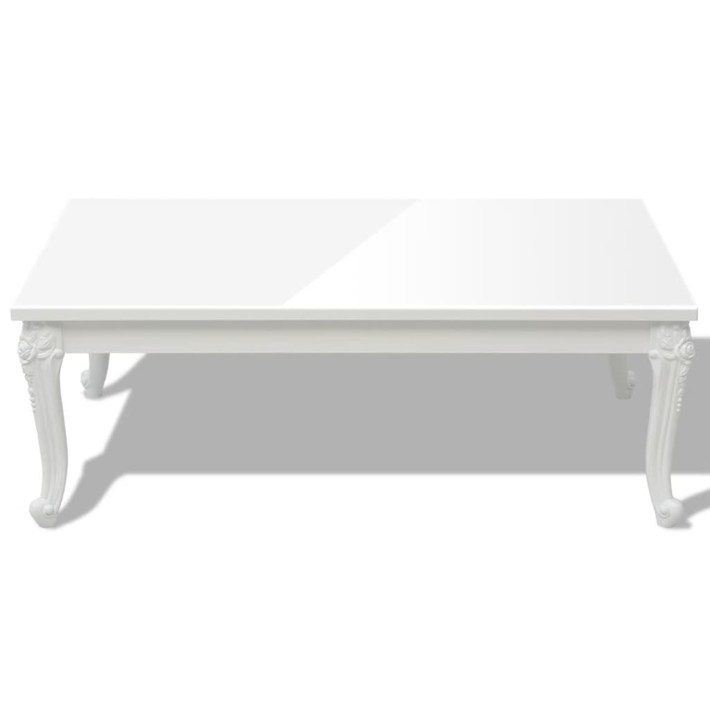 Salontafel 115x65x42 cm hoogglans wit