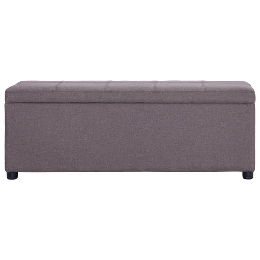 Bankje met opbergvak 116 cm polyester taupe