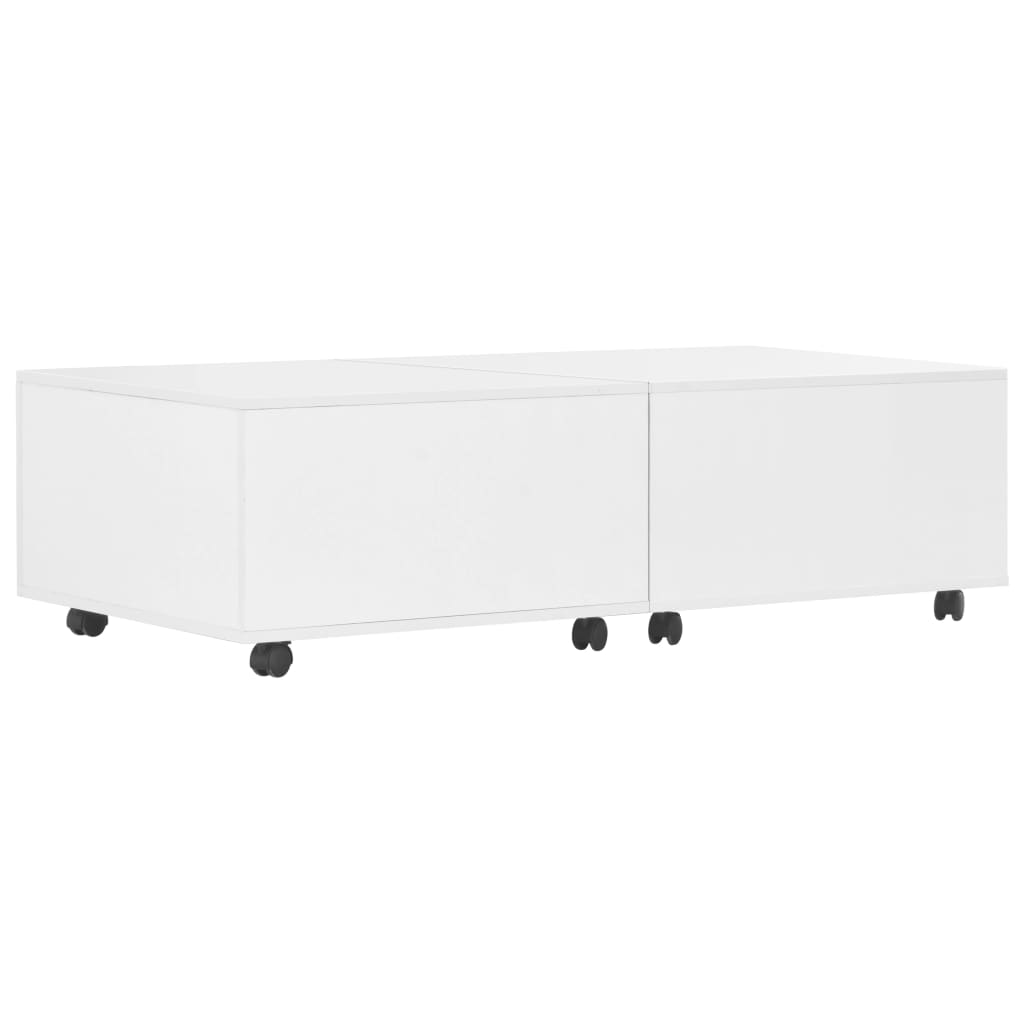 Salontafel 120x60x35 cm hoogglans wit