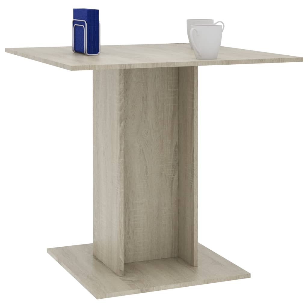 Eettafel 80x80x75 cm spaanplaat sonoma eikenkleurig