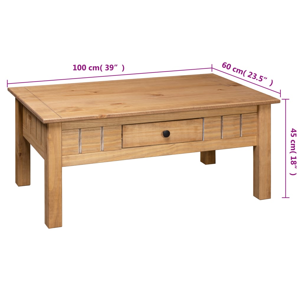 Salontafel Panama Range 100x60x45 cm massief grenenhout