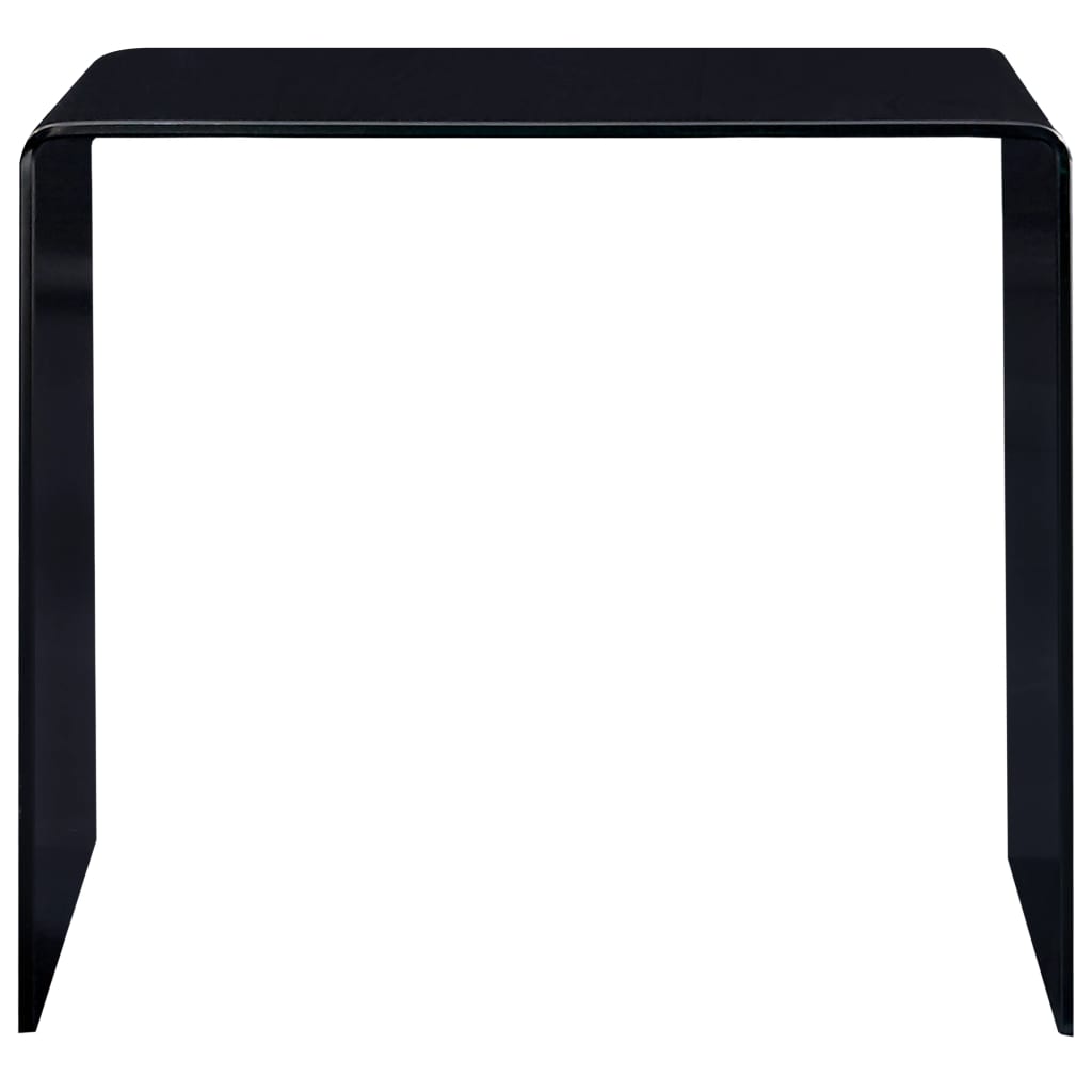 Salontafel 50x50x45 cm gehard glas zwart