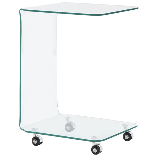 Salontafel 45x40x63 cm gehard glas