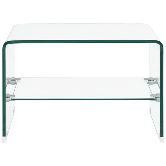 Salontafel 50x45x33 cm gehard glas transparant