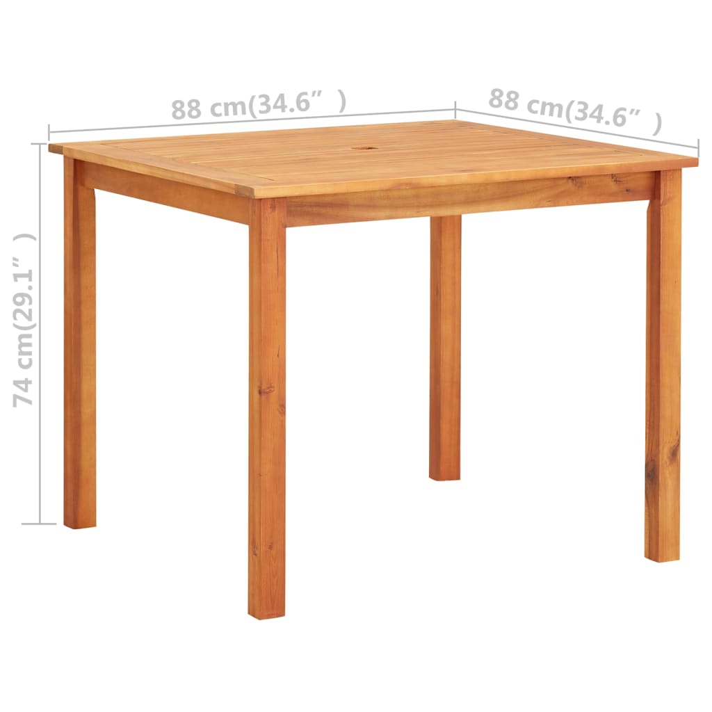 Tuintafel 88x88x74 cm massief acaciahout