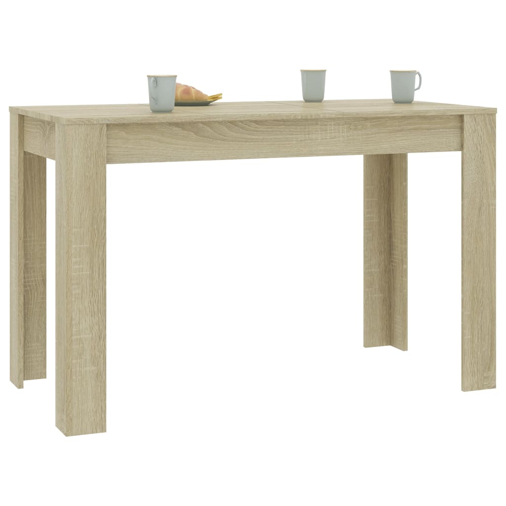 Eettafel 120x60x76 cm bewerkt hout sonoma eikenkleurig