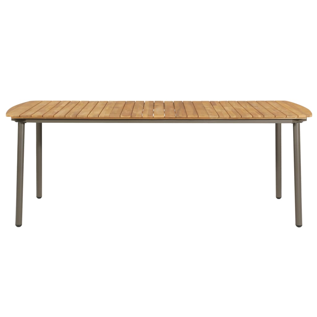 Tuintafel 200x100x72 cm massief acaciahout en staal