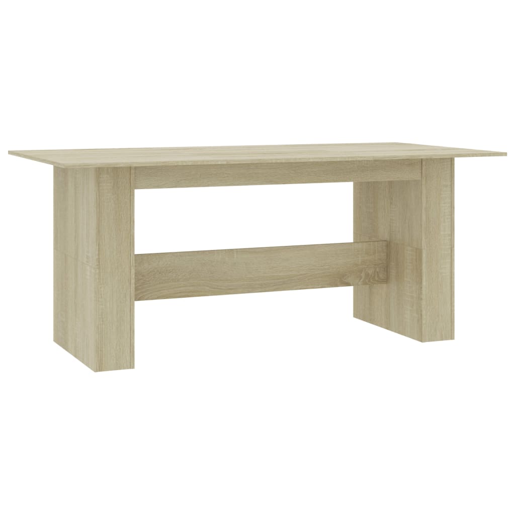 Eettafel 180x90x76 cm bewerkt hout sonoma eikenkleurig