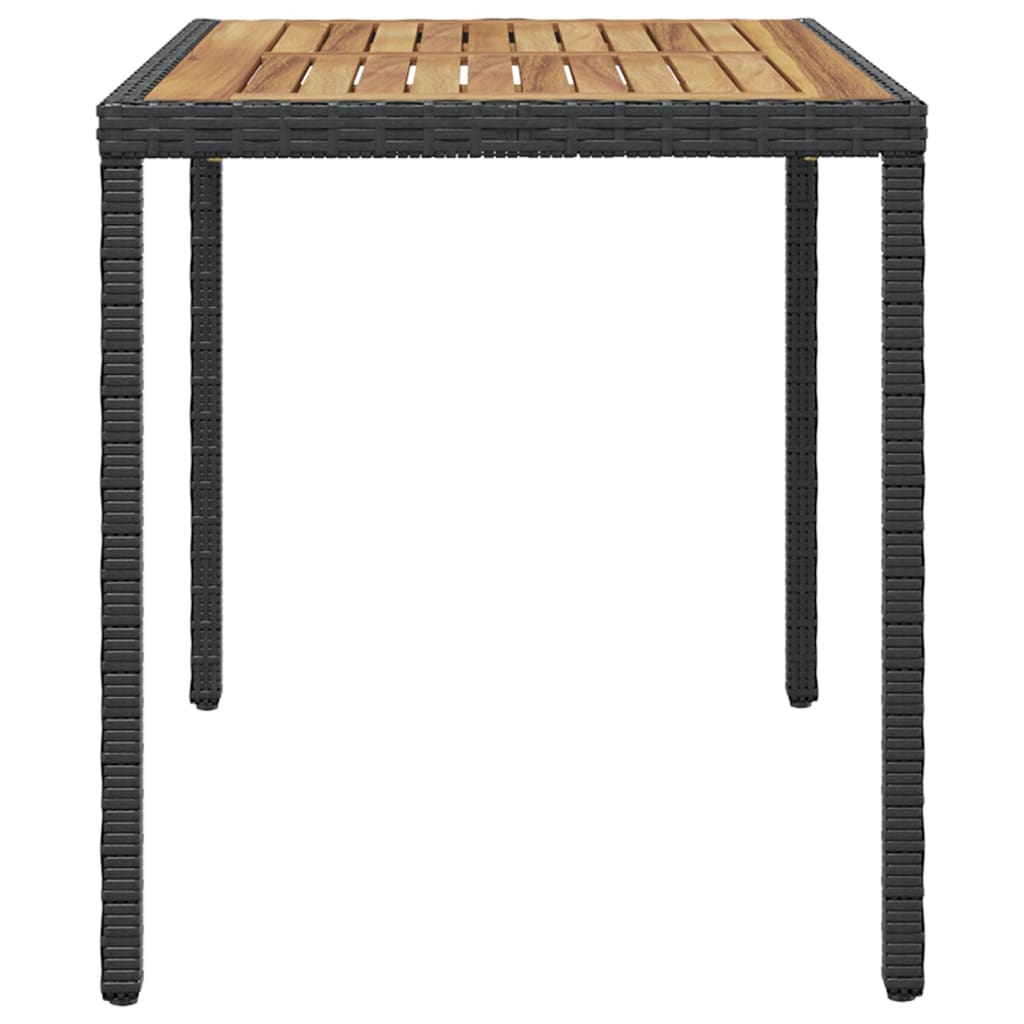 Tuintafel 123x60x74 cm massief acaciahout zwart en bruin