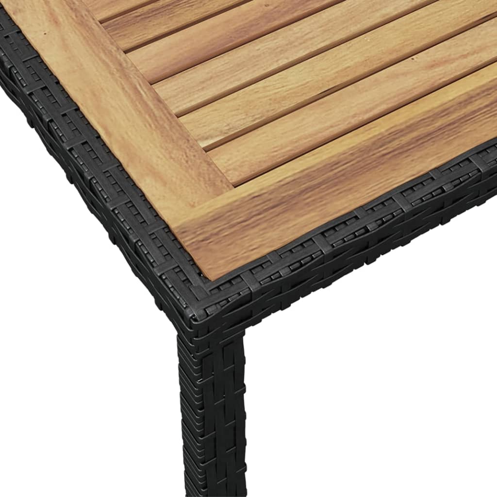 Tuintafel 123x60x74 cm massief acaciahout zwart en bruin