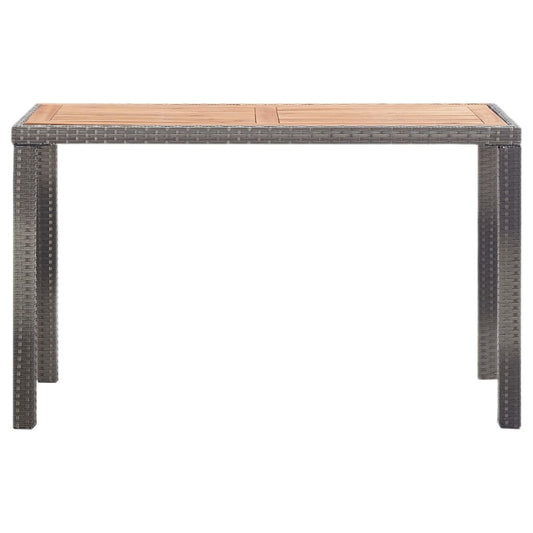 Tuintafel 123x60x74 cm massief acaciahout antraciet en bruin