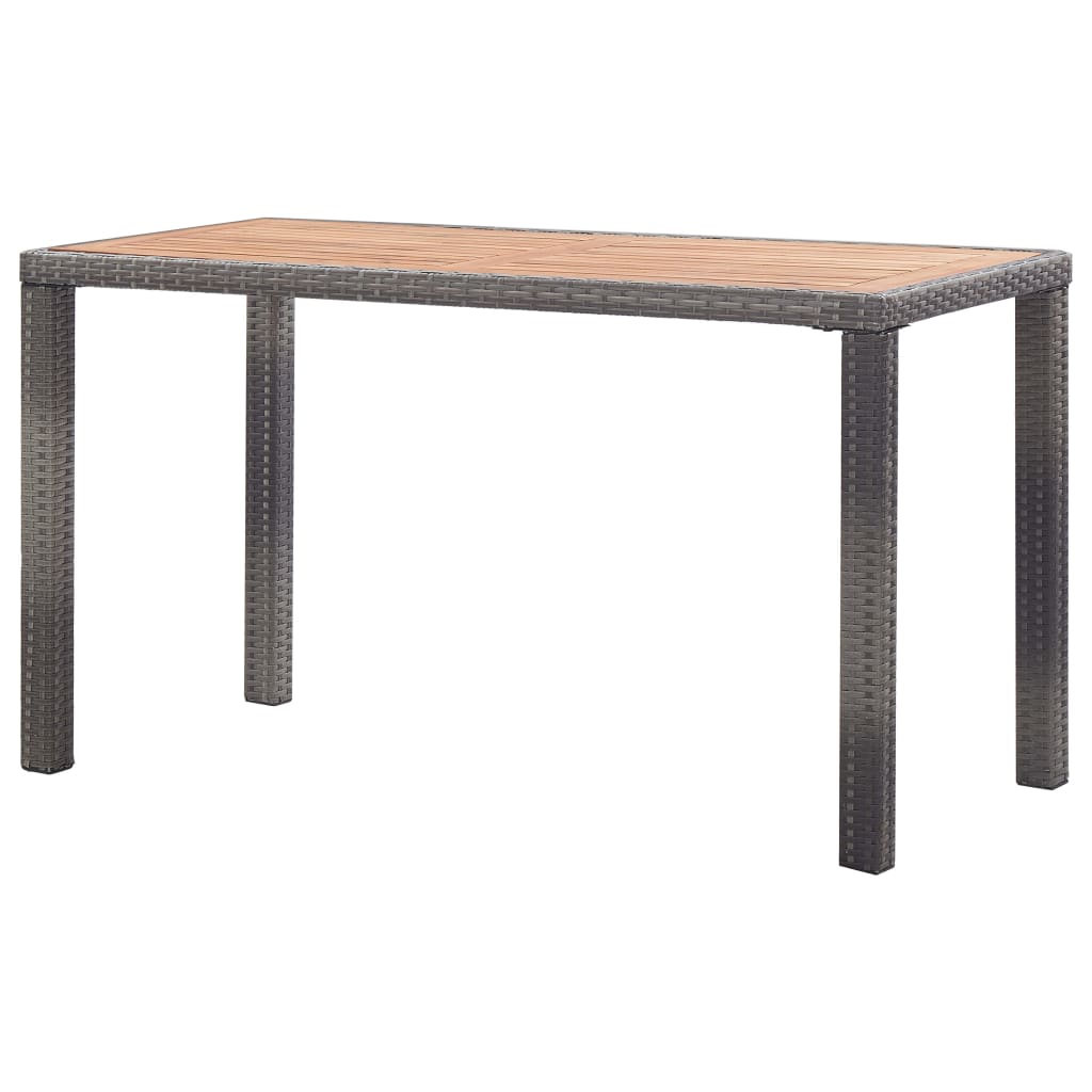 Tuintafel 123x60x74 cm massief acaciahout antraciet en bruin