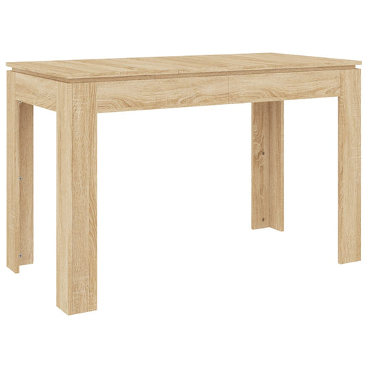 Eettafel 120x60x76 cm bewerkt hout sonoma eikenkleurig