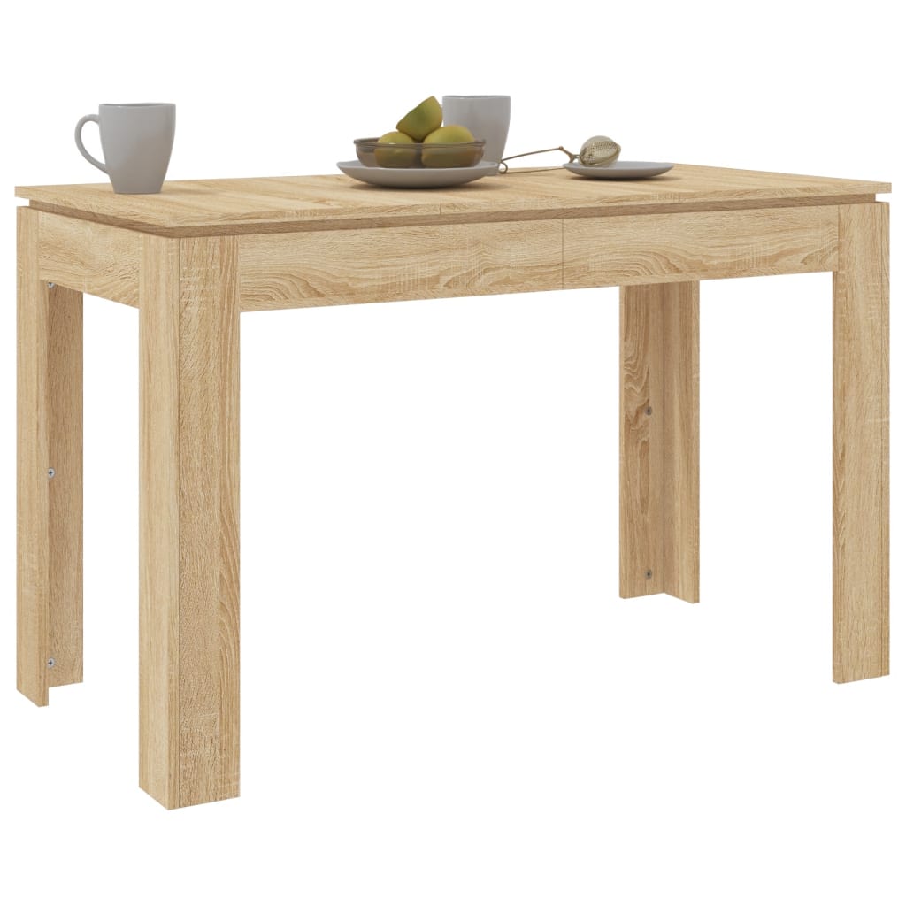 Eettafel 120x60x76 cm bewerkt hout sonoma eikenkleurig