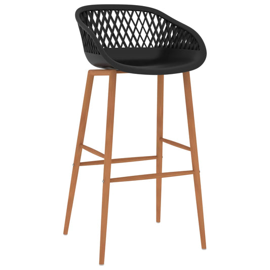 Barstoelen 4 st zwart