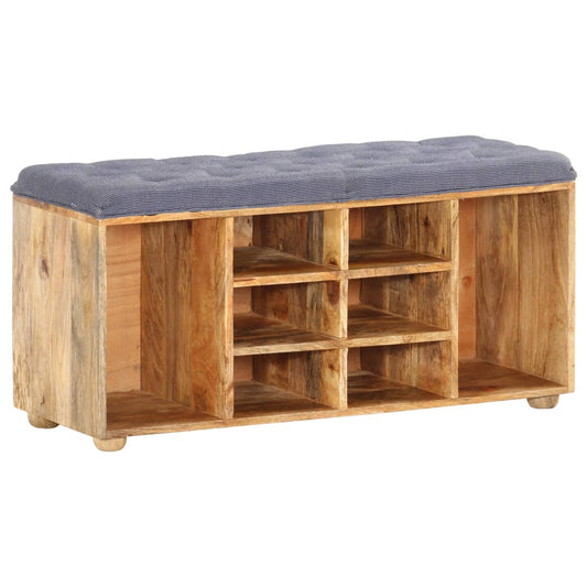 Halbankje 100x35x47 cm massief mangohout