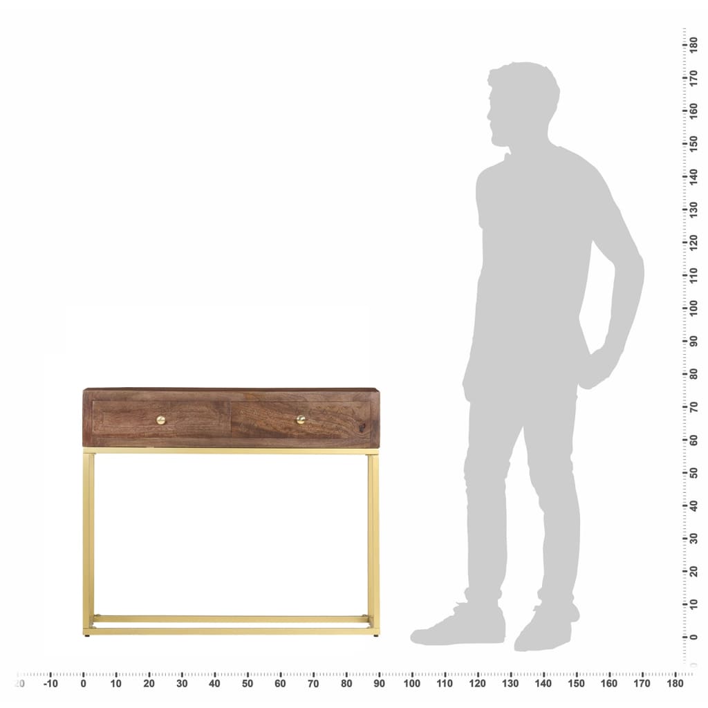 Wandtafel 90x30x75 cm massief mangohout