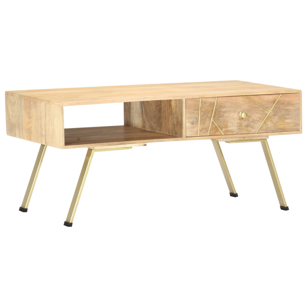 Salontafel 95x50x42 cm massief mangohout