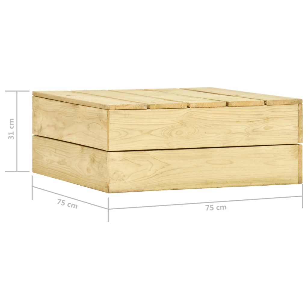 Tuintafel 75x75x31 cm geïmpregneerd grenenhout