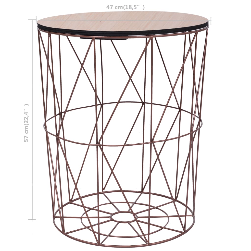 Salontafel Ø 47 cm koperkleurig