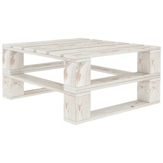 Tuintafel pallet hout wit