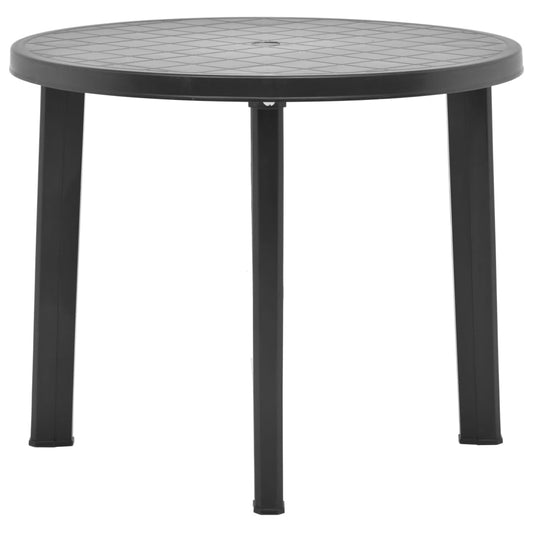 Tuintafel 89 cm kunststof antraciet