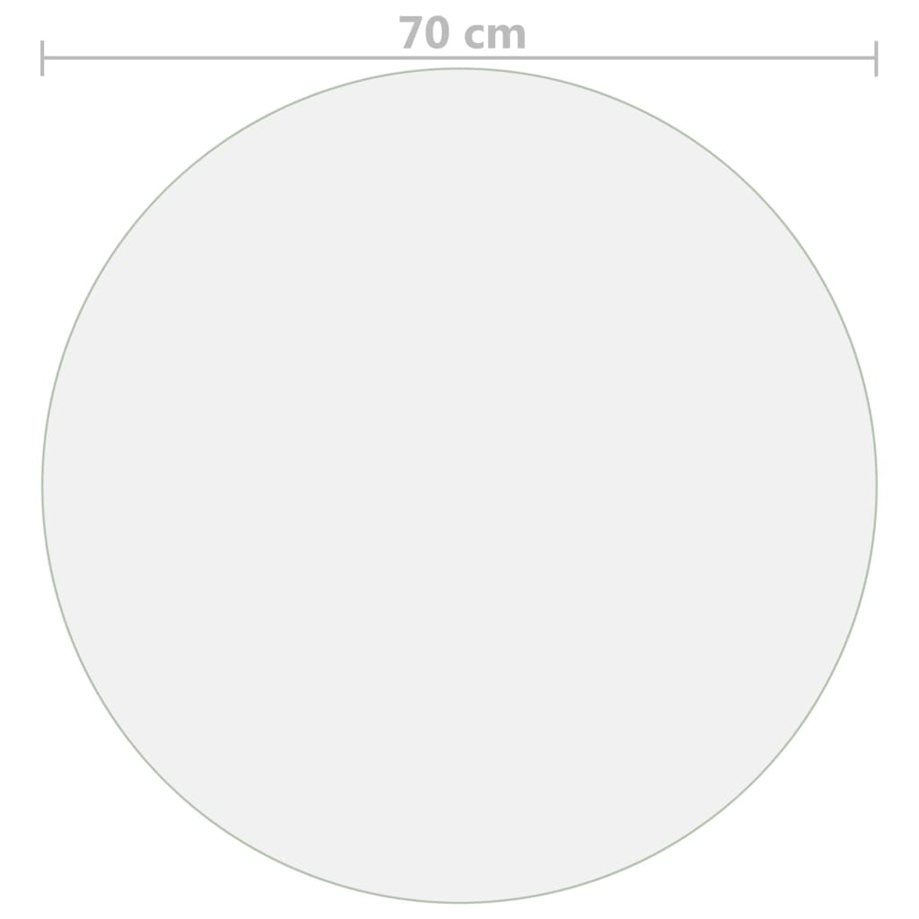 Tafelbeschermer Ø70 cm 2 mm PVC transparant