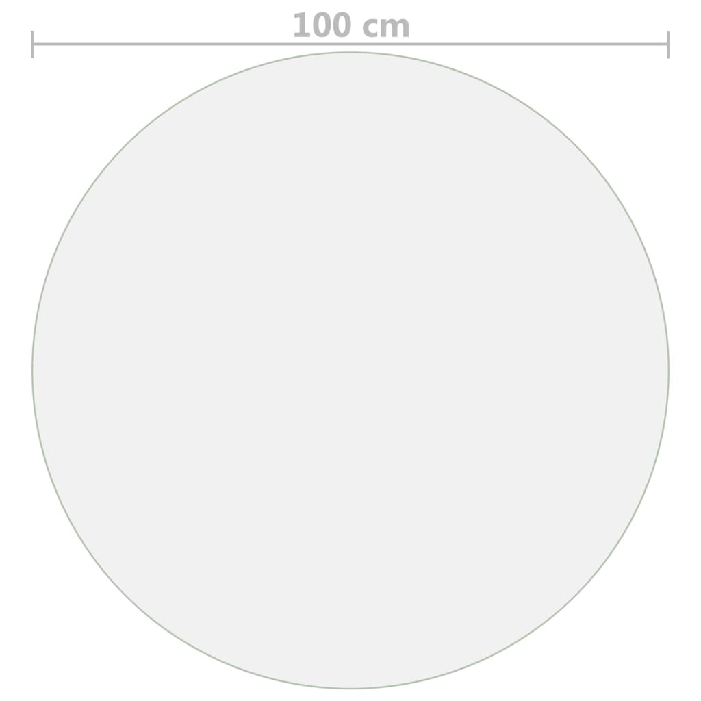 Tafelbeschermer Ø100 cm 1,6 mm PVC transparant