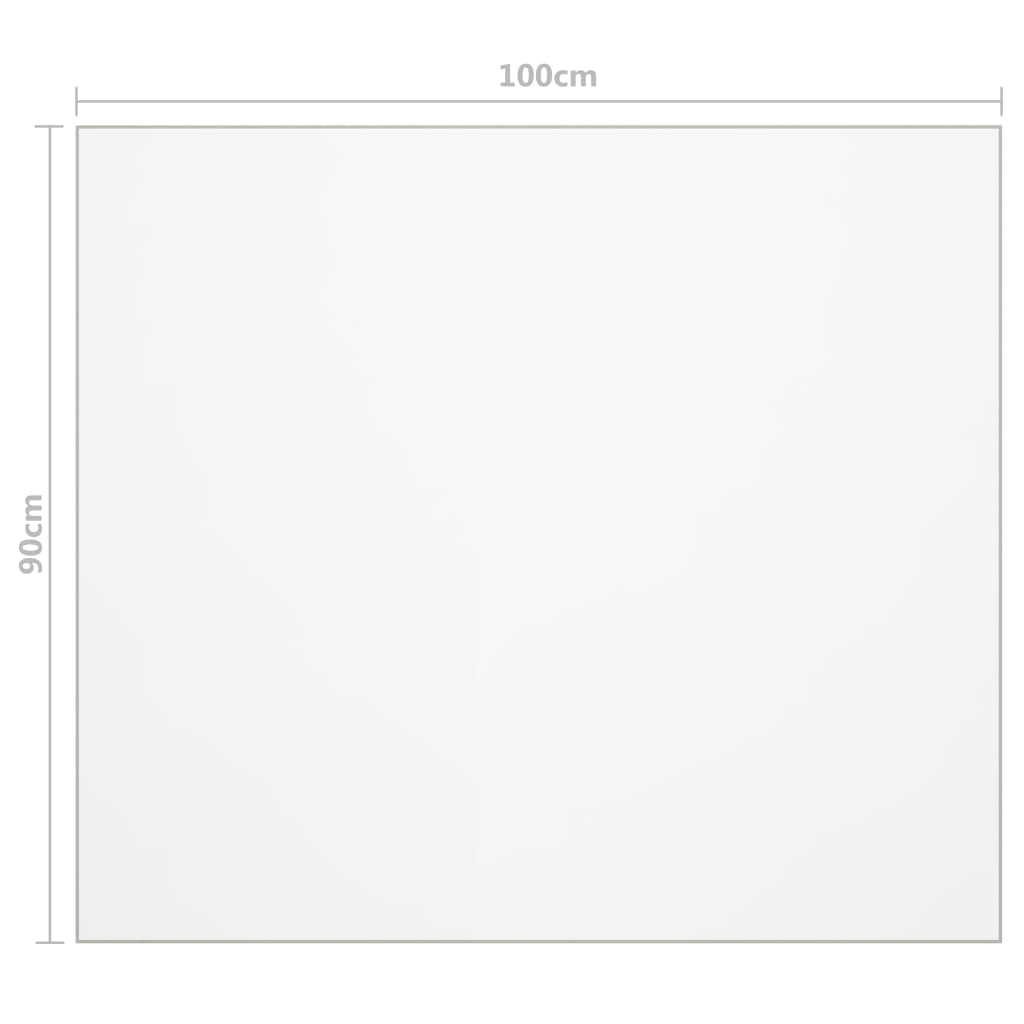 Tafelbeschermer 100x90 cm 2 mm PVC transparant