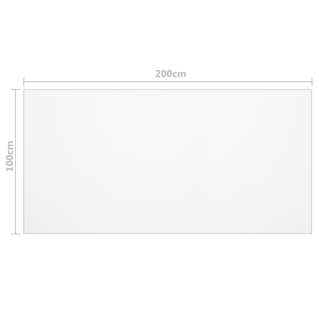 Tafelbeschermer 200x100 cm 2 mm PVC mat