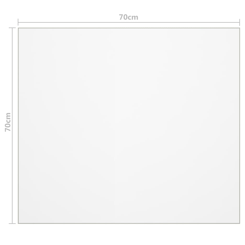 Tafelbeschermer 70x70 cm 2 mm PVC transparant