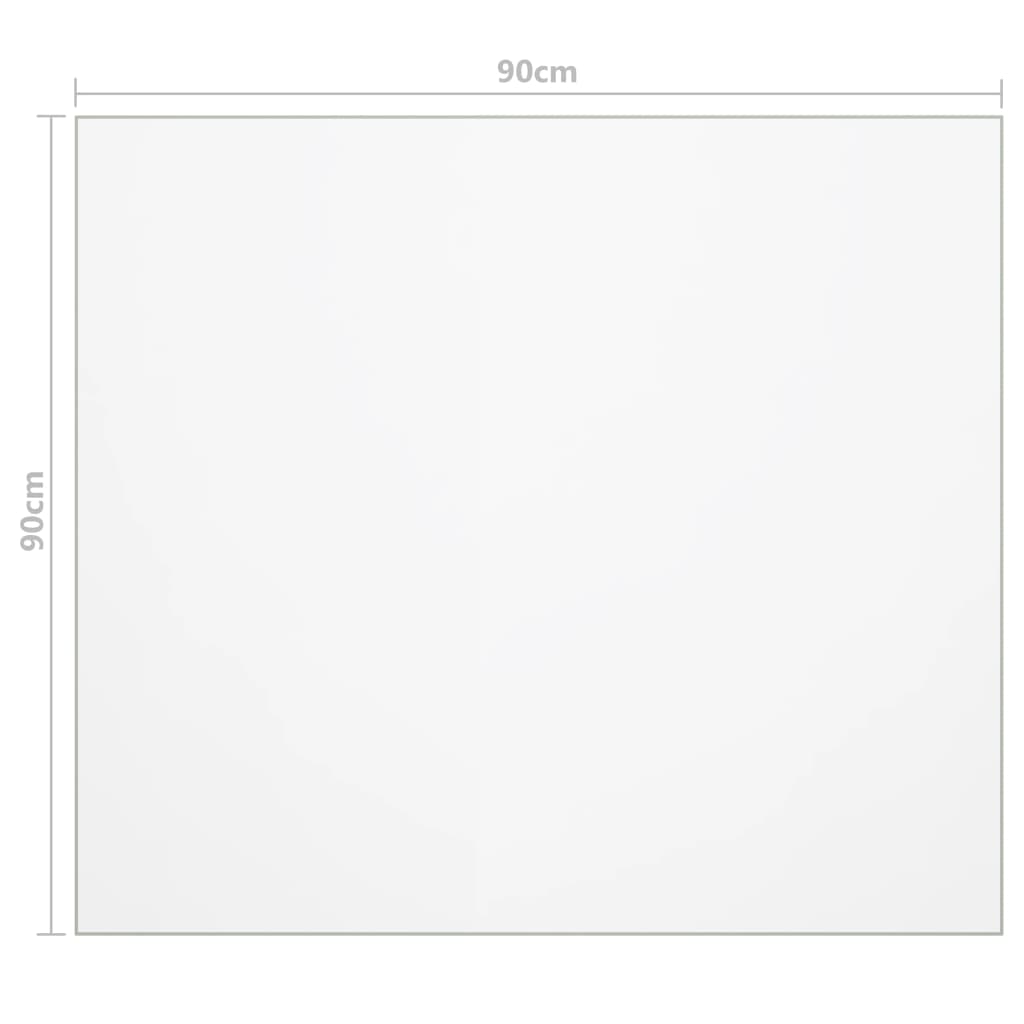 Tafelbeschermer 90x90 cm 2 mm PVC transparant