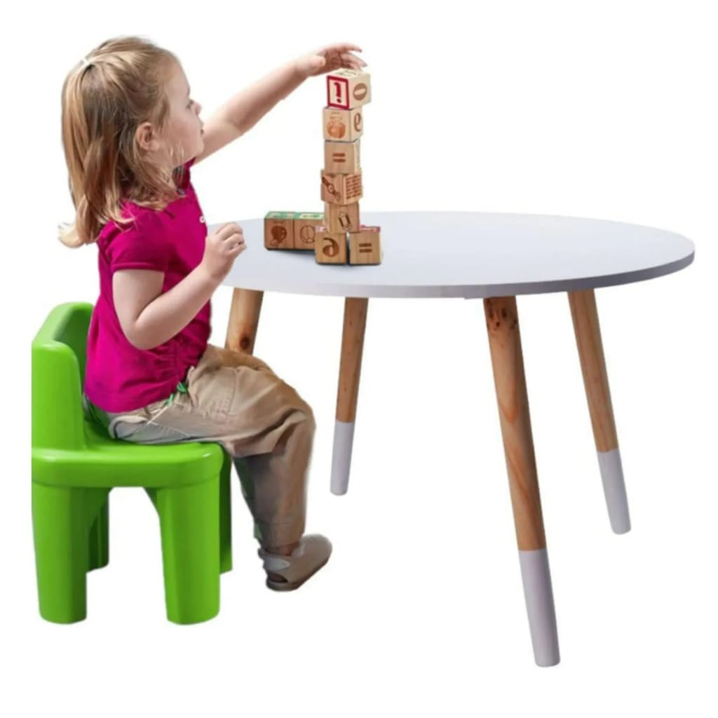 H&S Collection Kindertafel 60x41 cm wit