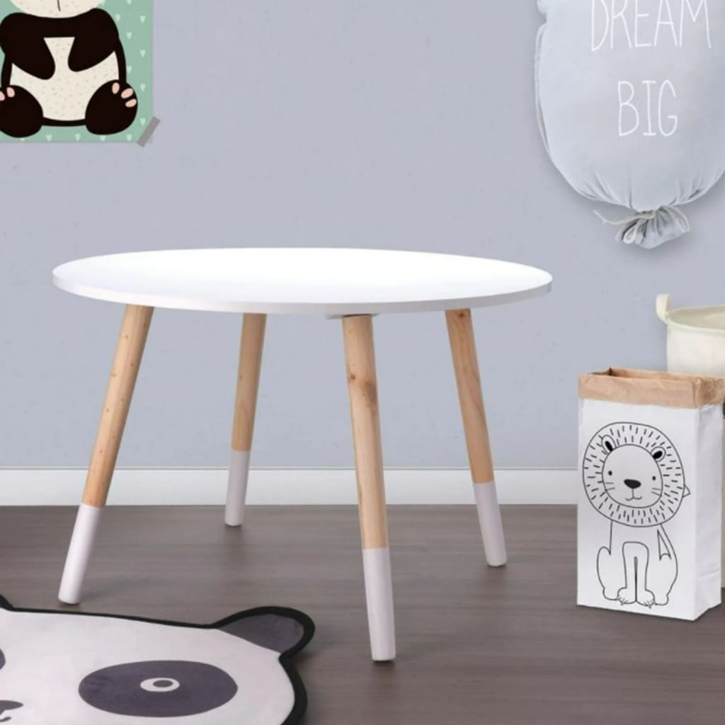 H&S Collection Kindertafel 60x41 cm wit