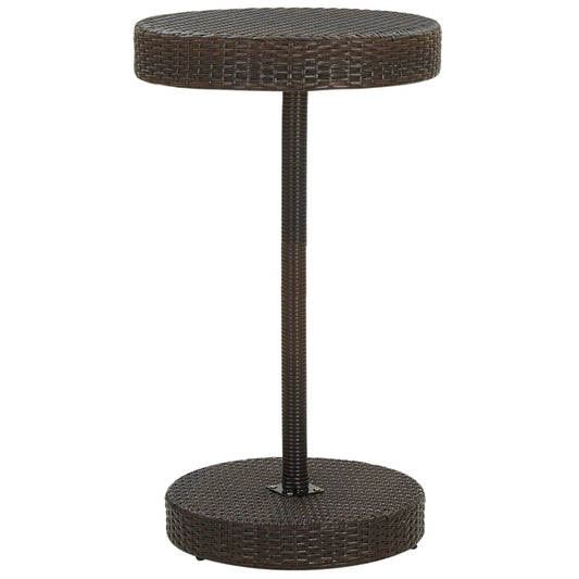 Tuintafel 60,5x106 cm poly rattan bruin