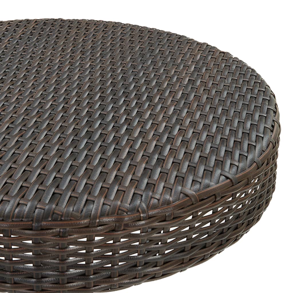 Tuintafel 60,5x106 cm poly rattan bruin